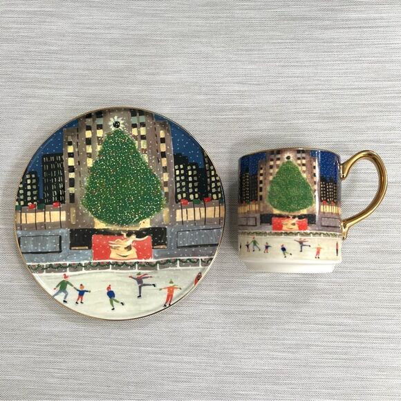 Anthropologie Other - Anthropologie Holiday in the City Plate and Mug NEW YORK 2021